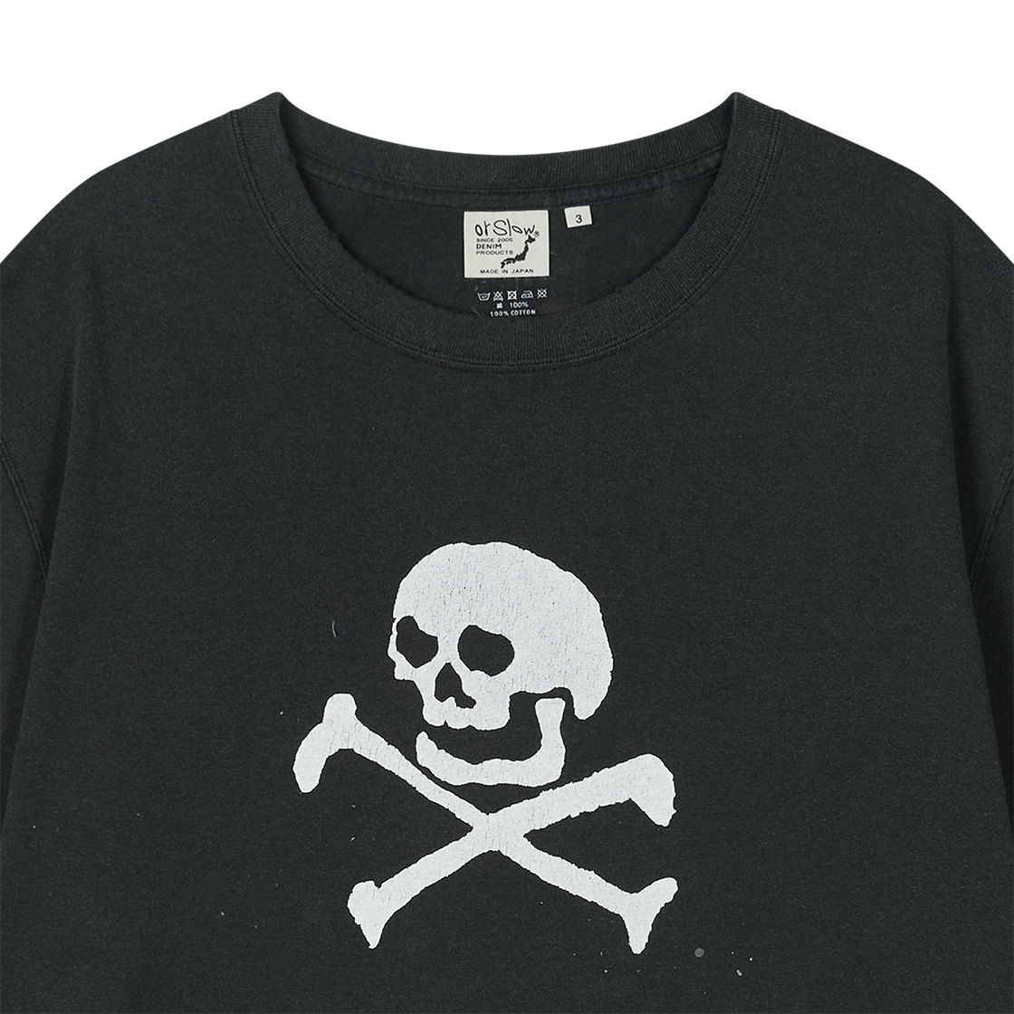 오어슬로우 빈티지 페이드 스컬 프린트 티셔츠 블랙 - 26SS(Orslow Vintage Fade Skull Print T-Shirt Black - 26SS) - 3