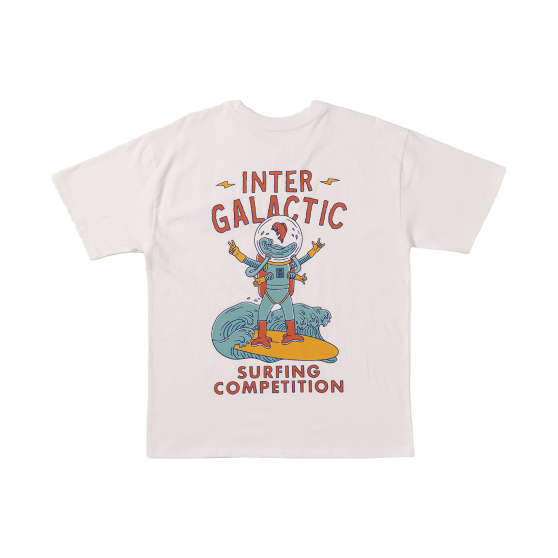 빅웨이브 컬렉티브 인터갤럭틱 반팔 티셔츠 오프 화이트(BIGWAVE COLLECTIVE Intergalactic Tee Off White)