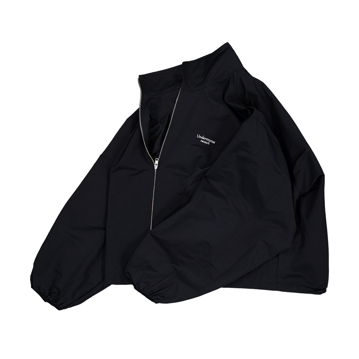 언더마이카 무.177 클래식 로고 벌룬 윈드브레이커 집업 블랙(Undermycar Mu.177 Classic Logo Balloon Windbreaker Zip-up Black)