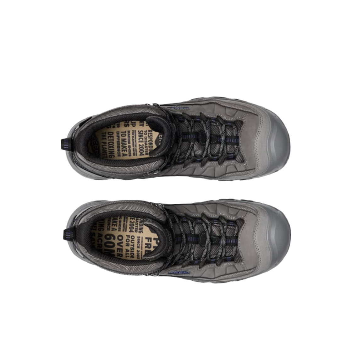 킨 타기 4 워터프루프 하이킹 부츠 스틸 그레이 코로넷 블루(Keen Targhee IV Waterproof Hiking Boots Steel Grey Coronet Blue) - 2