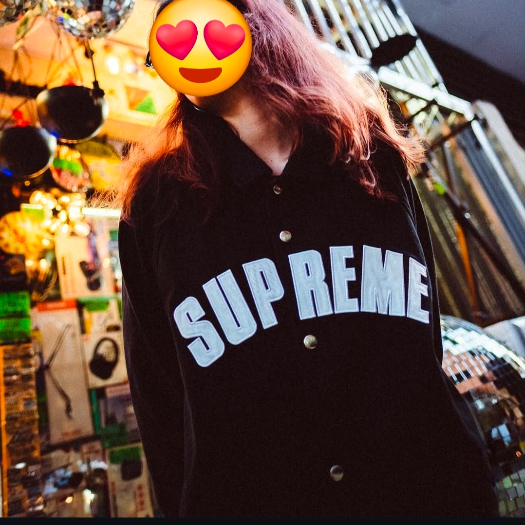Supreme Arc Denim Coaches Jacket Black - 25SS 착용 스타일 - 1