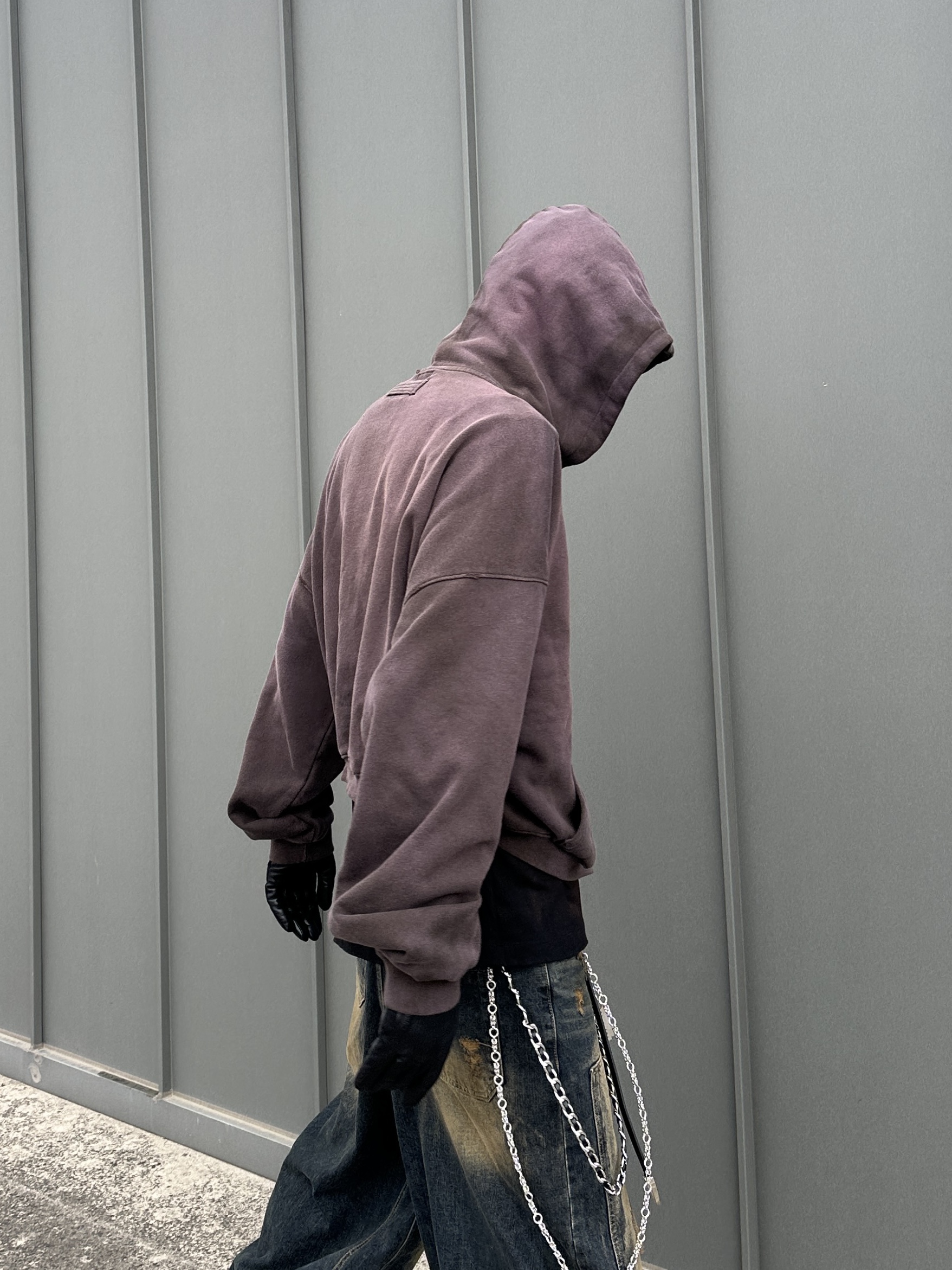 Undermycar x Nautica Damaged Hood Zip Up Brown - 25SS 착용 스타일 - 5