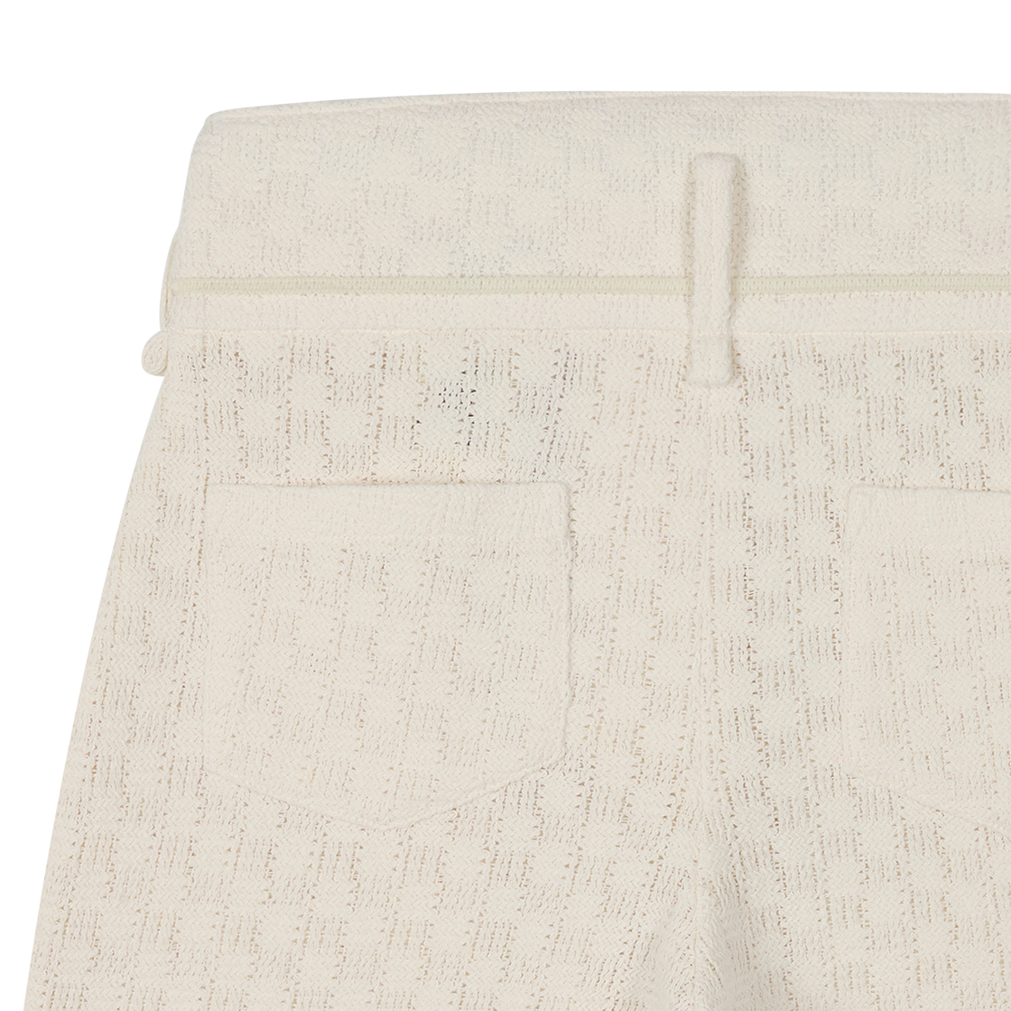 영 앤 생 우먼 사이드 웨이스트 화이트 코드 니트 쇼츠 화이트 - 26SS(Young N Sang Women Side Waist White Cord Knit Shorts White - 26SS) - 5