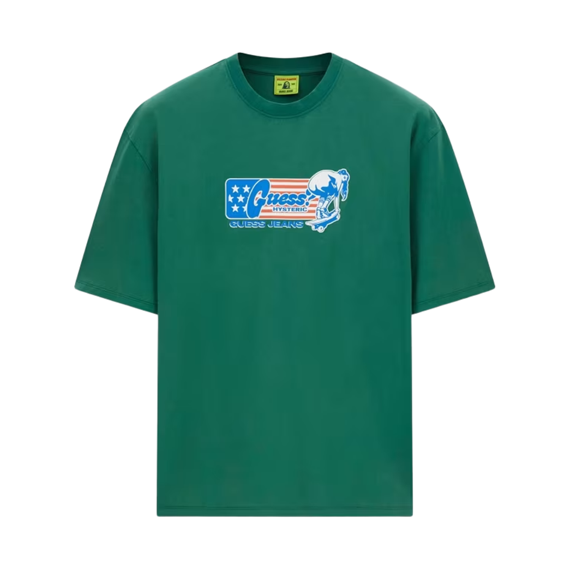 게스 진 x 히스테릭 글래머 프린티드 티셔츠 그린(GUESS Jeans x Hysteric Glamour Printed T-Shirt Green)