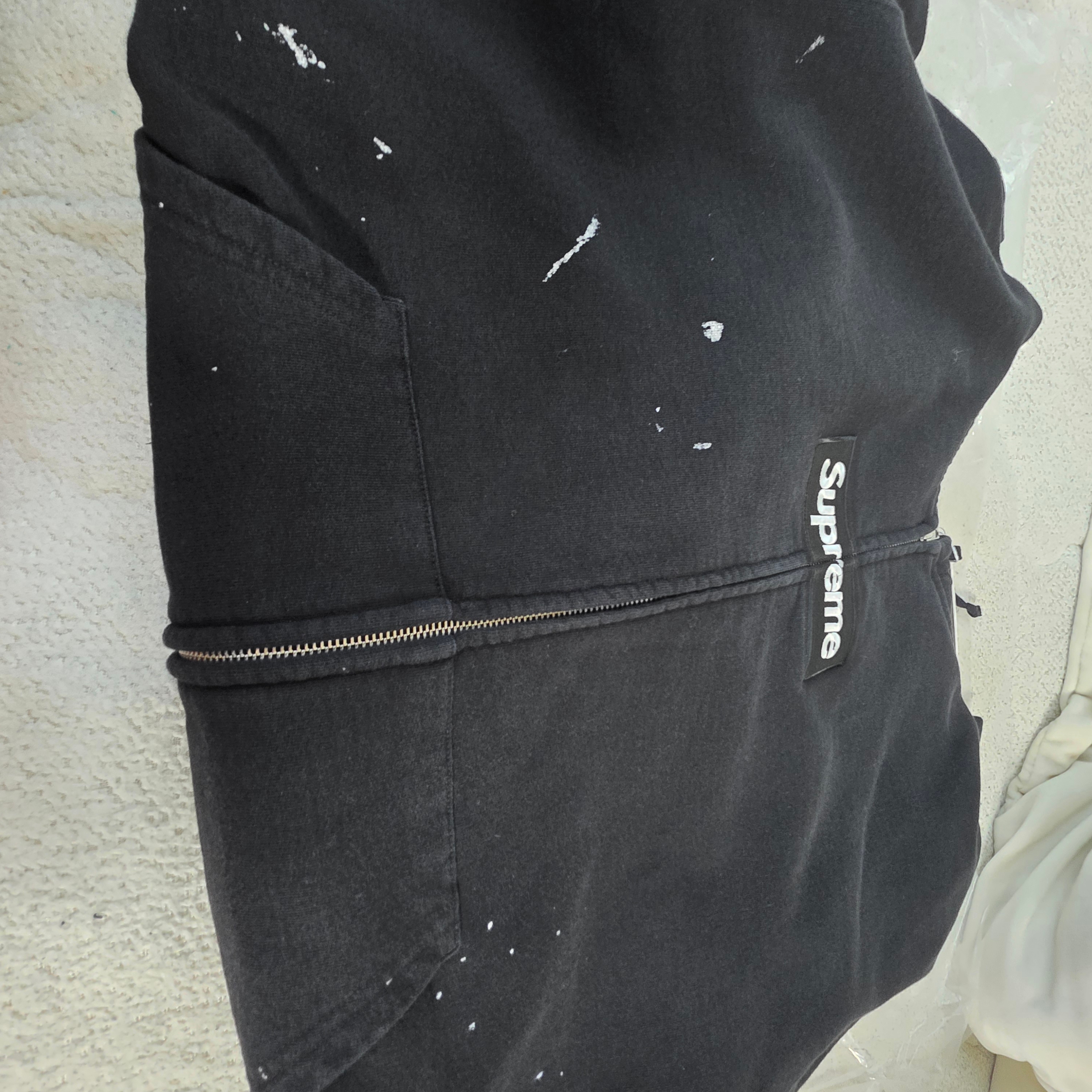 Supreme x MM6 Maison Margiela Box Logo Zip Up Hooded Sweatshirt Black - 26SS 착용 스타일 - 2