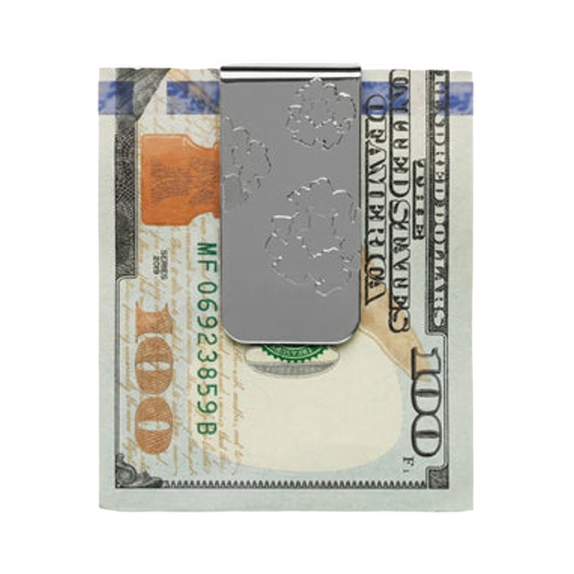 데님 티어스 코튼 리쓰 머니 클립 실버(Denim Tears Cotton Wreath Money Clip Silver)