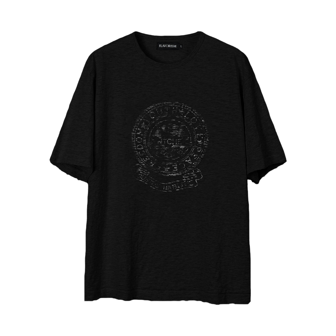 플레이버리즘 니치 슬럽 티셔츠 블랙(Flavorism Niche Slub T-shirt Black)