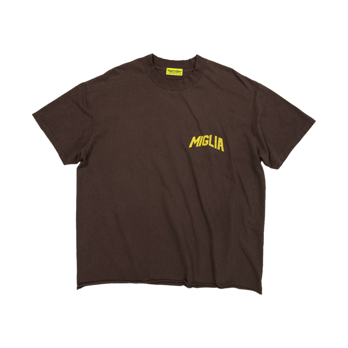 슈퍼벨로체 밀리아 시그니처 크롭 티셔츠 모카(SUPERVELOCE Miglia Signature Crop T-shirt Mocha)