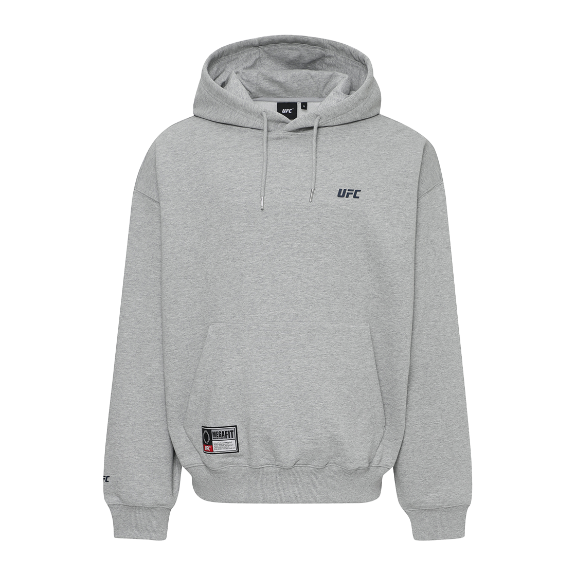 유에프씨 스포츠 포스 메가핏 후드티 멜란지 그레이 U2HDX1103MG(UFC SPORT Force Mega Oversized Fit Hoodie Melange Grey) - 3