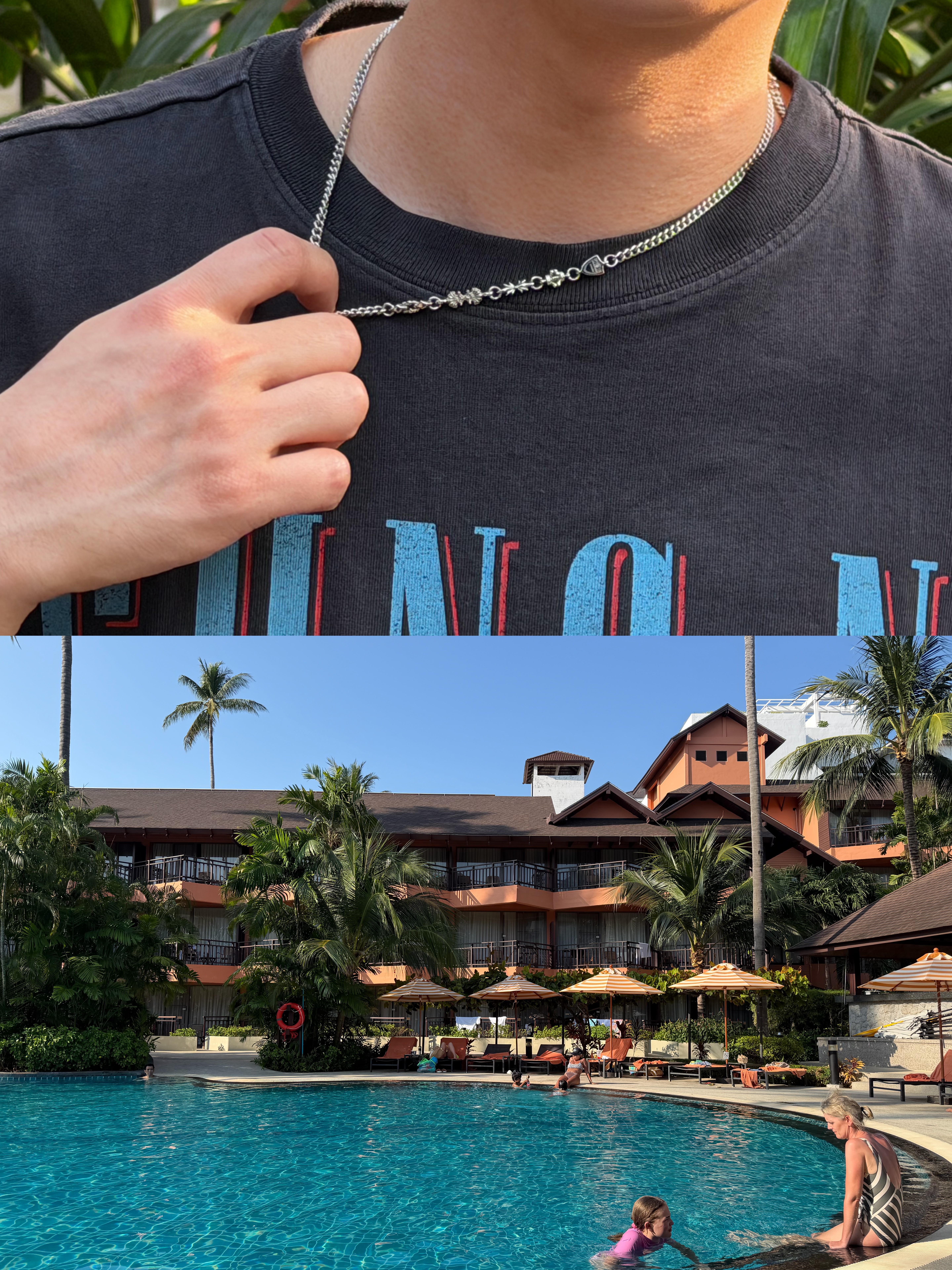 Scudo Emblem Slim Necklace 착용 스타일 - 3