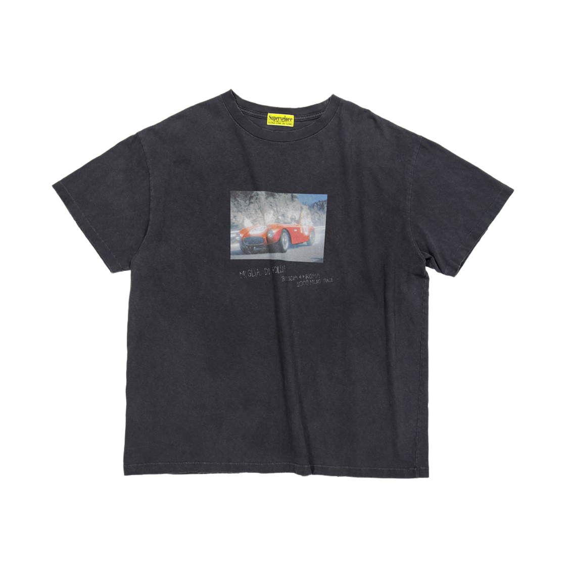 슈퍼벨로체 밀리아 레전드 시리즈 티셔츠 애시드 블랙(SUPERVELOCE Miglia Legend Series T-shirt Acid Black)