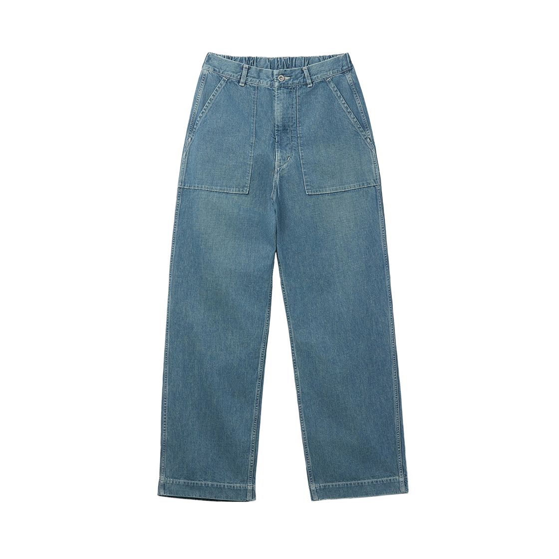 시리즈 사쥬 드 크레 11온스 데님 배기 베이커 팬츠 인디고(SERIES Sage De Cret 11Oz Denim Baggy Baker Pants Indigo) - 1