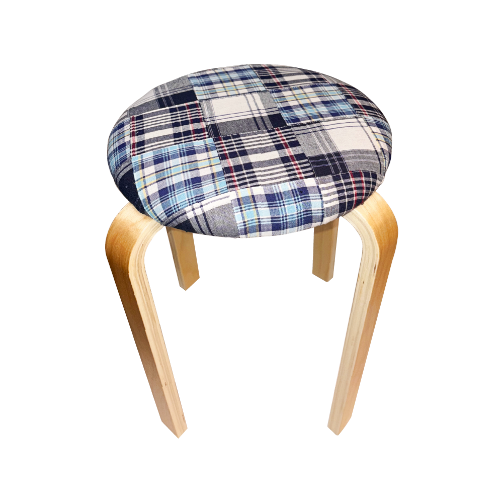 유라이크왓 리얼 패치워크 스툴 (네이비)(you like what Real patchwork stool (navy)) - 1