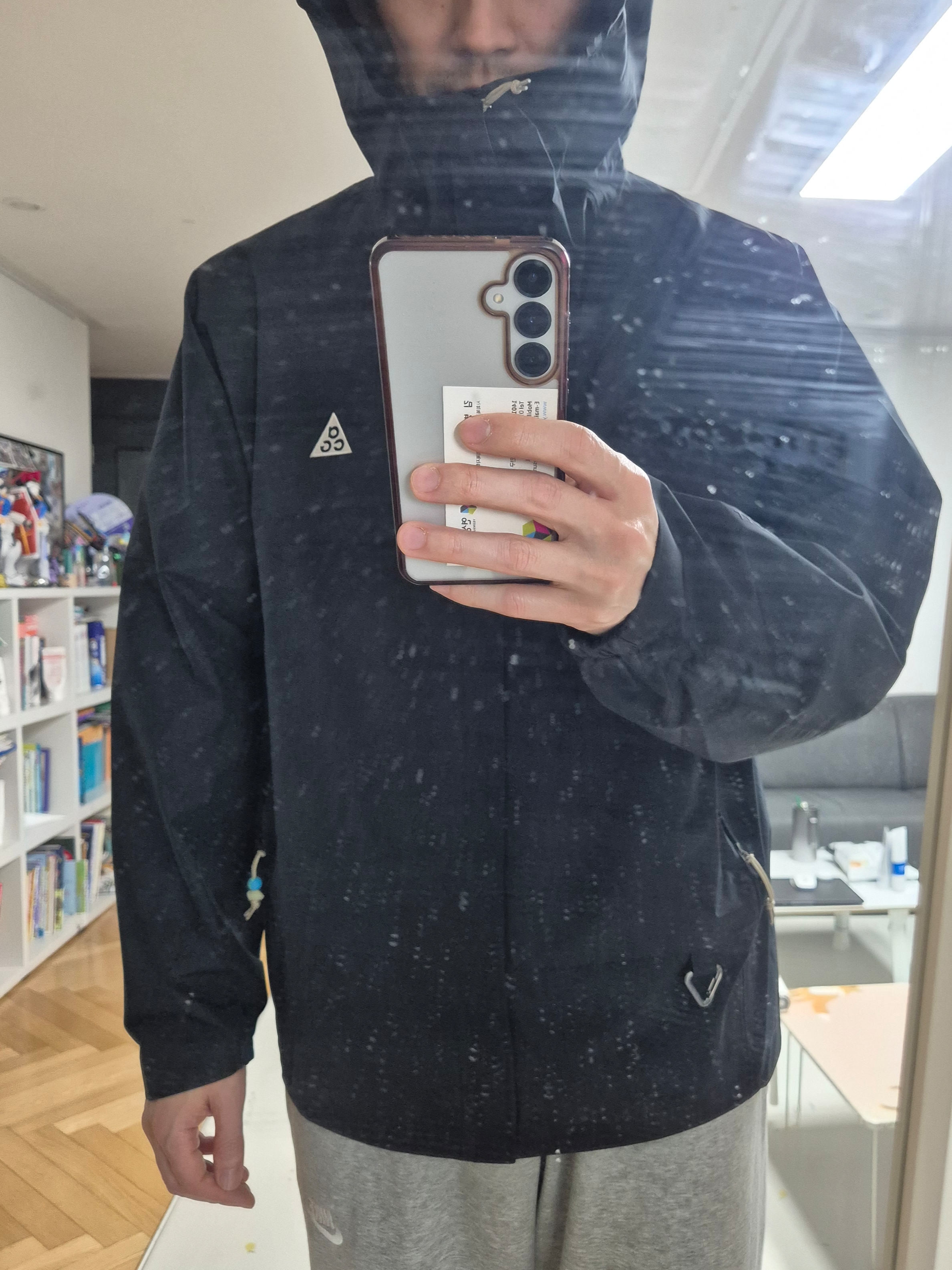 Nike ACG Storm-Fit ADV Cascade Rains Full Zip Jacket Black - Asia 착용 스타일