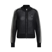 (W) Adidas Originals Knitted Crochet Firebird Track Top Black - KR Sizing