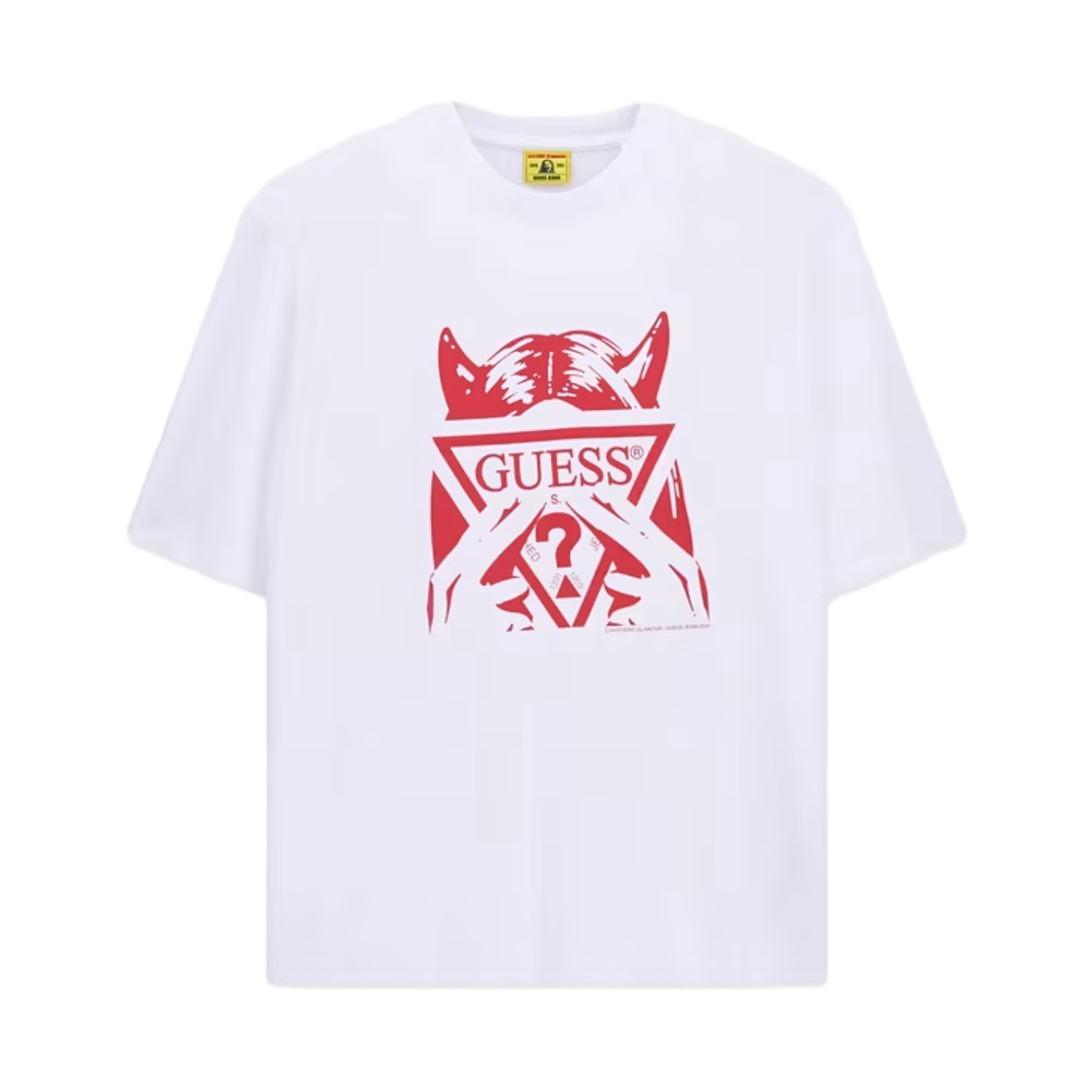 게스 진 x 히스테릭 글래머 프린티드 티셔츠 화이트 멀티(GUESS Jeans x Hysteric Glamour Printed T-Shirt White Multi)