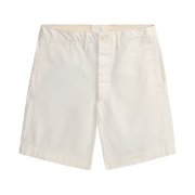 Double RL Herringbone Twill Officer's Short Antique White