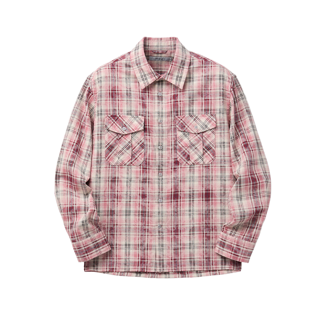 SASFM26441PIX SERIES Pink Washed Check Oversized Shirt Pink