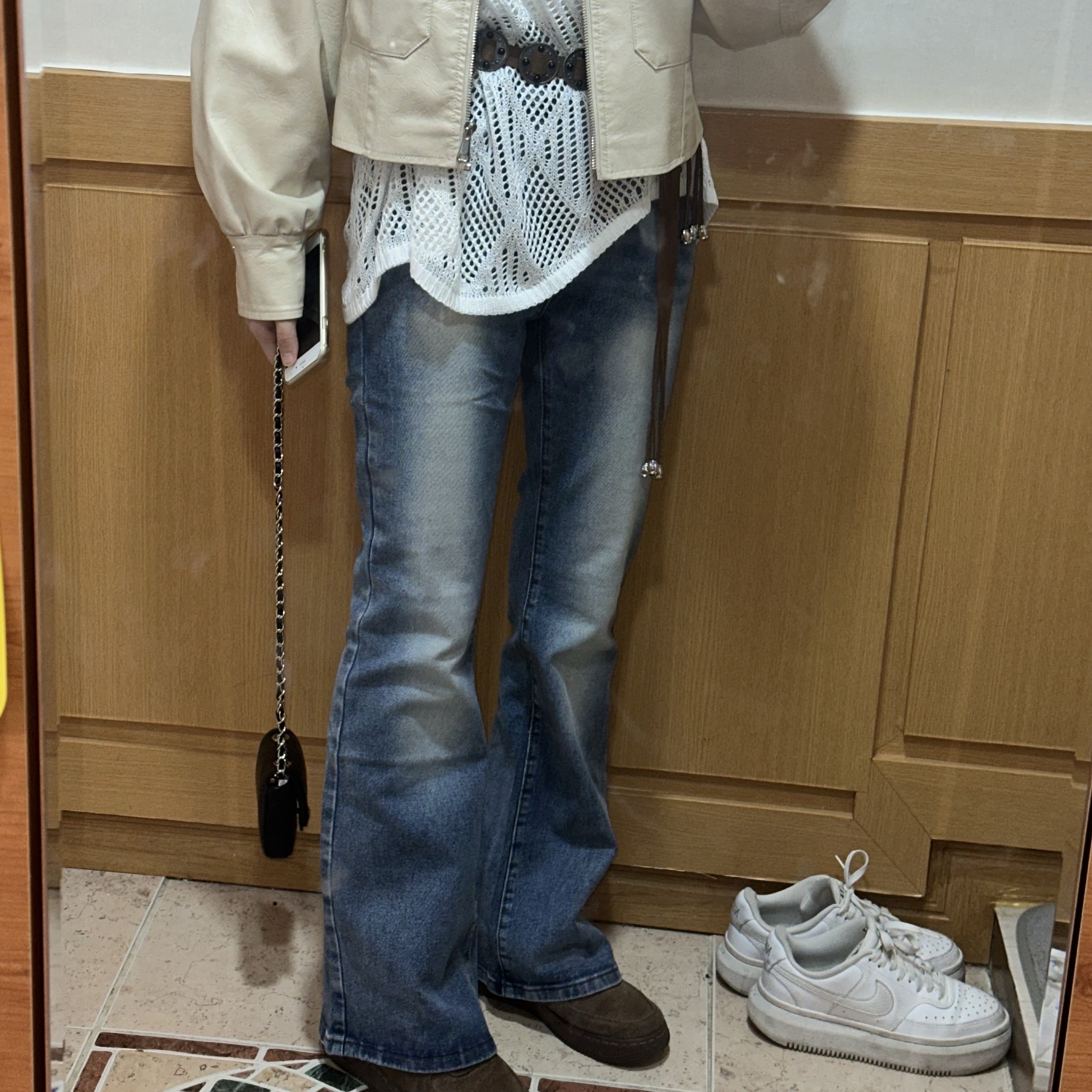 (W) Nike Air Force 1 '07 Cacao Wow 착용 스타일