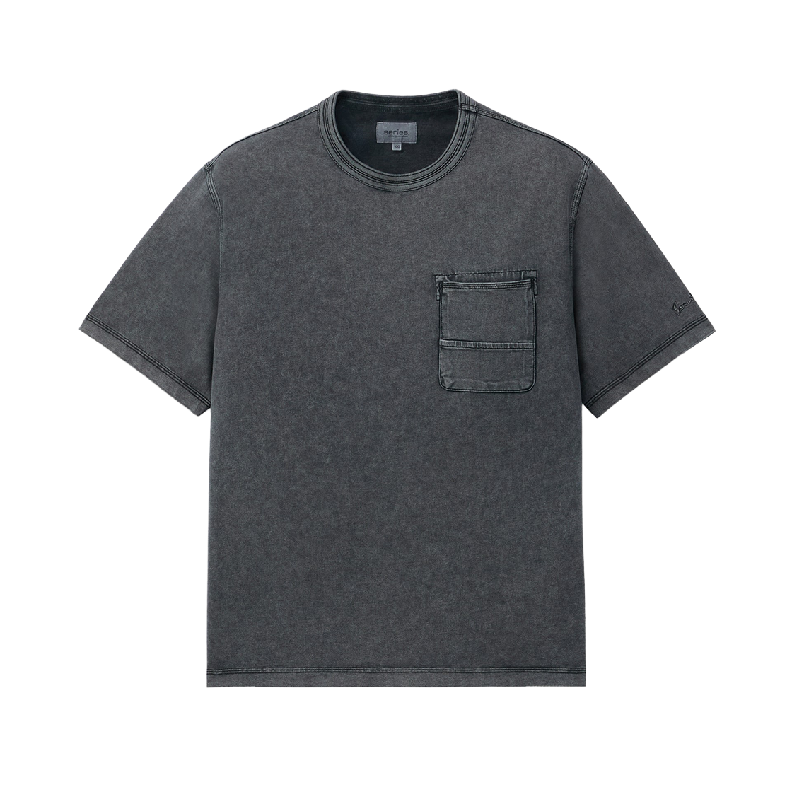 SATAM26511CHX SERIES Dyed Short Sleeve T-Shirt Charcoal
