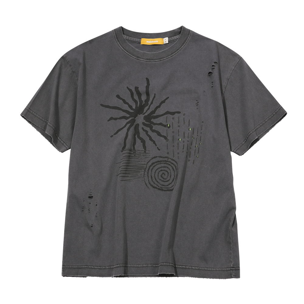 메인부스 시그널 티셔츠 차콜(MAINBOOTH Signal T-shirt Charcoal) - 1