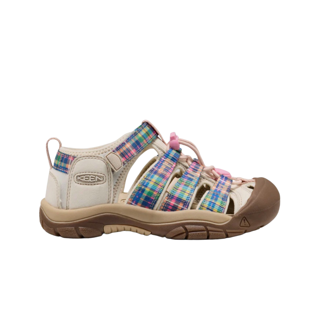 1032143 (Kids) Keen Newport H2 Gingham Orchid Smoke