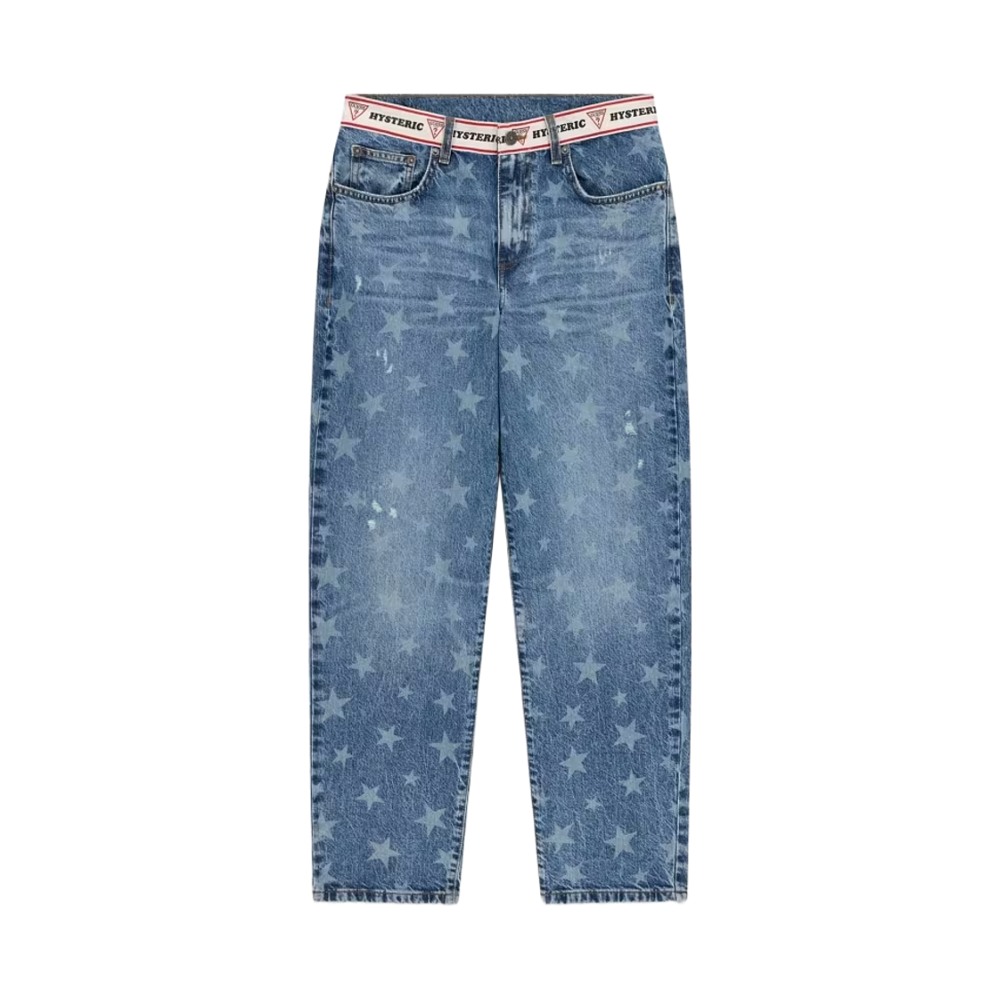 (W) 게스 진 x 히스테릭 글래머 배기 진 라이트 블루((W) GUESS Jeans x Hysteric Glamour Baggy Jeans Light Blue)
