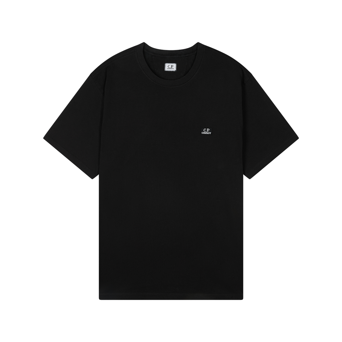 C.P. 컴퍼니 30/1 저지 쇼트 슬리브 로고 패치 티셔츠 블랙 - 26S(C.P. Company 30/1 Jersey Short Sleeve Logo Patch T-Shirt Black - 26SS)