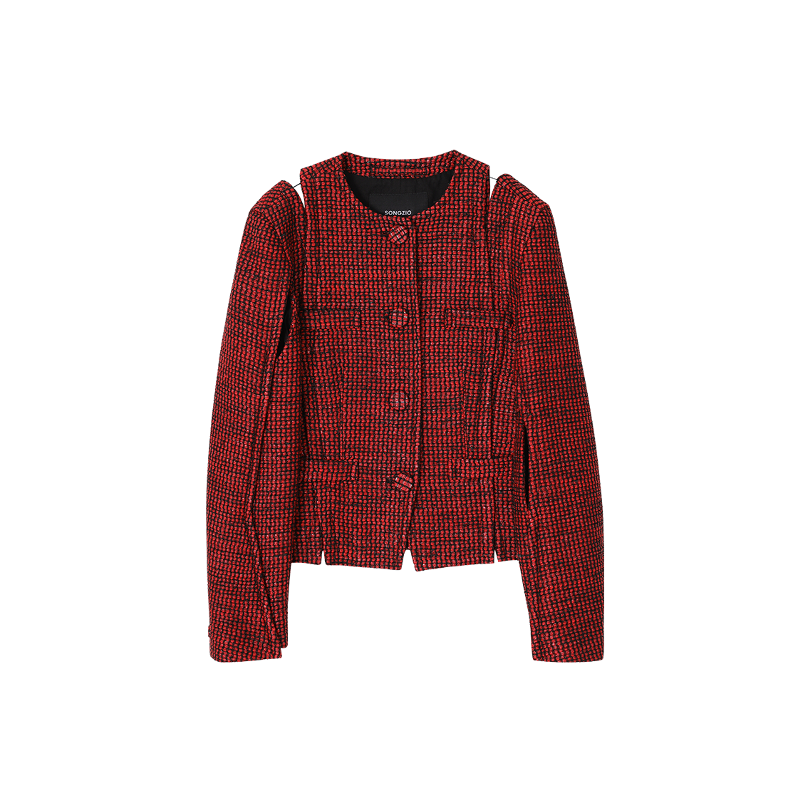 WI2JK702RD (W) SONGZIO COLLECTION Polyptych Jacket Red