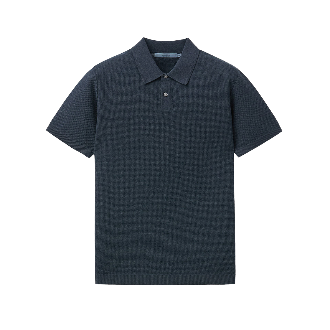 시리즈 강연 데일리 폴로 스웨터 블랙(SERIES Lightweight Daily Polo Sweater Black) - 1