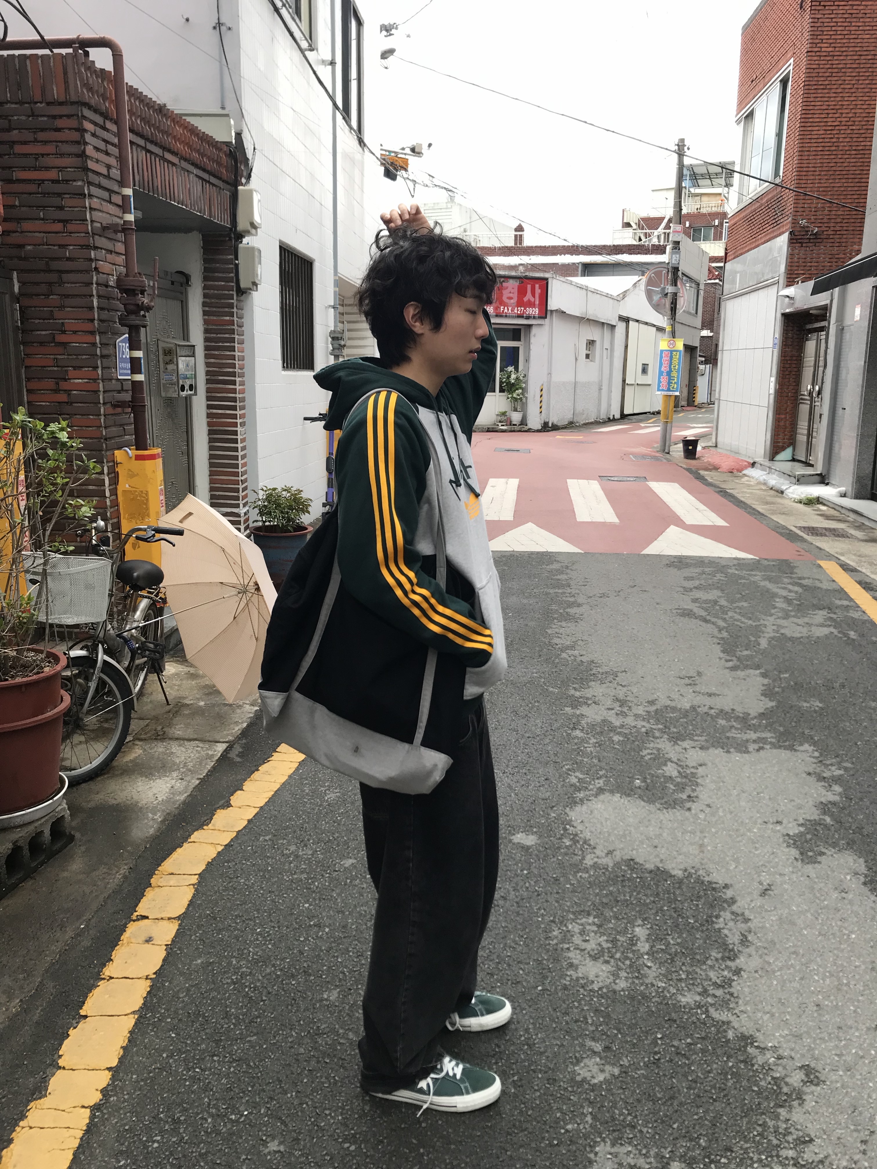 Converse x Thisisneverthat One Star Pro Trekking Green, Polar Skate Co. Big Boy Pants Silver Black 착용 스타일 - 1