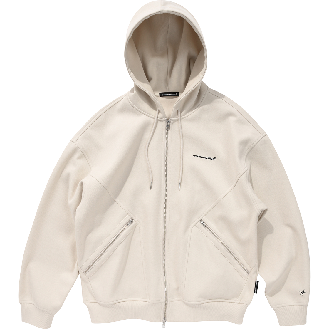 록히드마틴 슬릿 포켓 후드 집업 오트밀