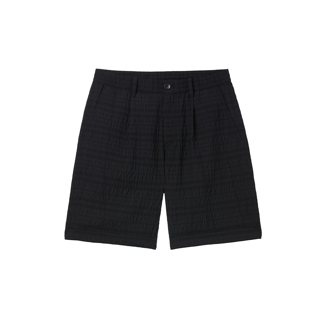시리즈 셋업 크리즈 체크 와이드 쇼츠 블랙(SERIES Set Up Crease Check Wide Shorts Black)