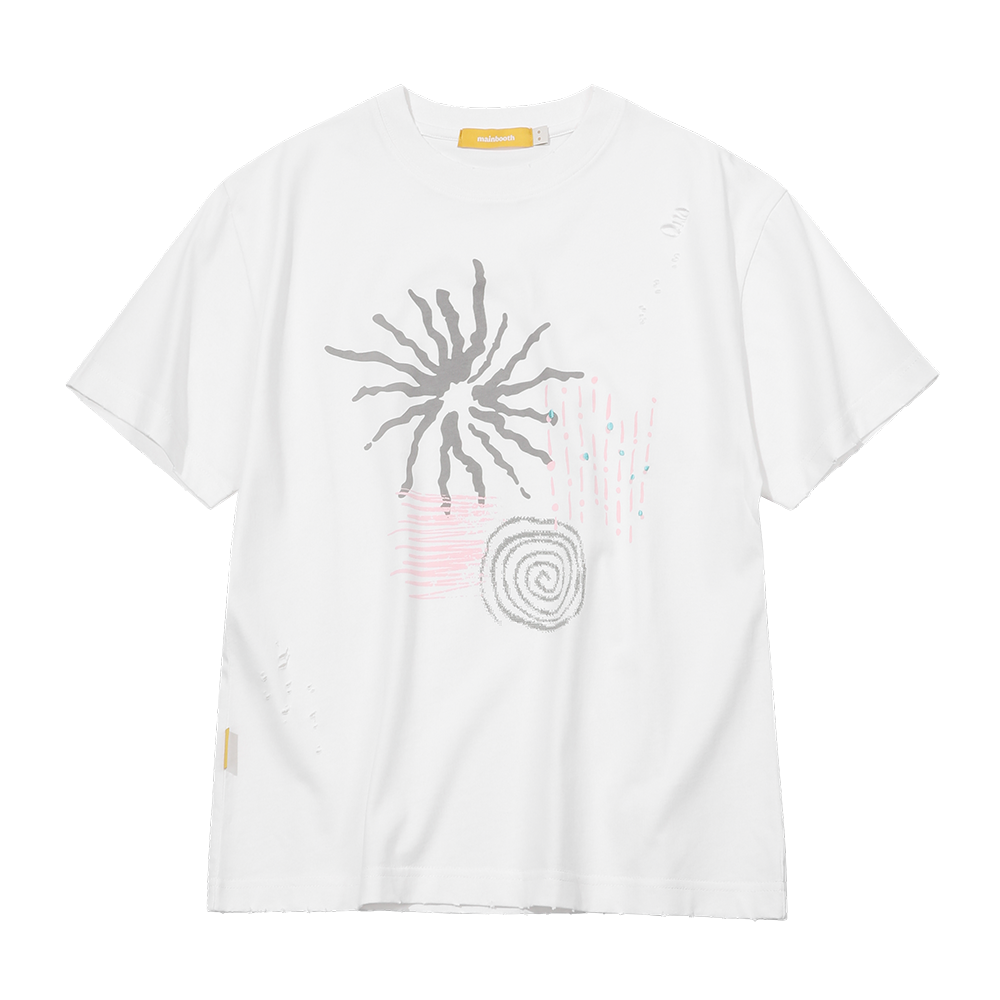 메인부스 시그널 티셔츠 화이트(MAINBOOTH Signal T-shirt White)