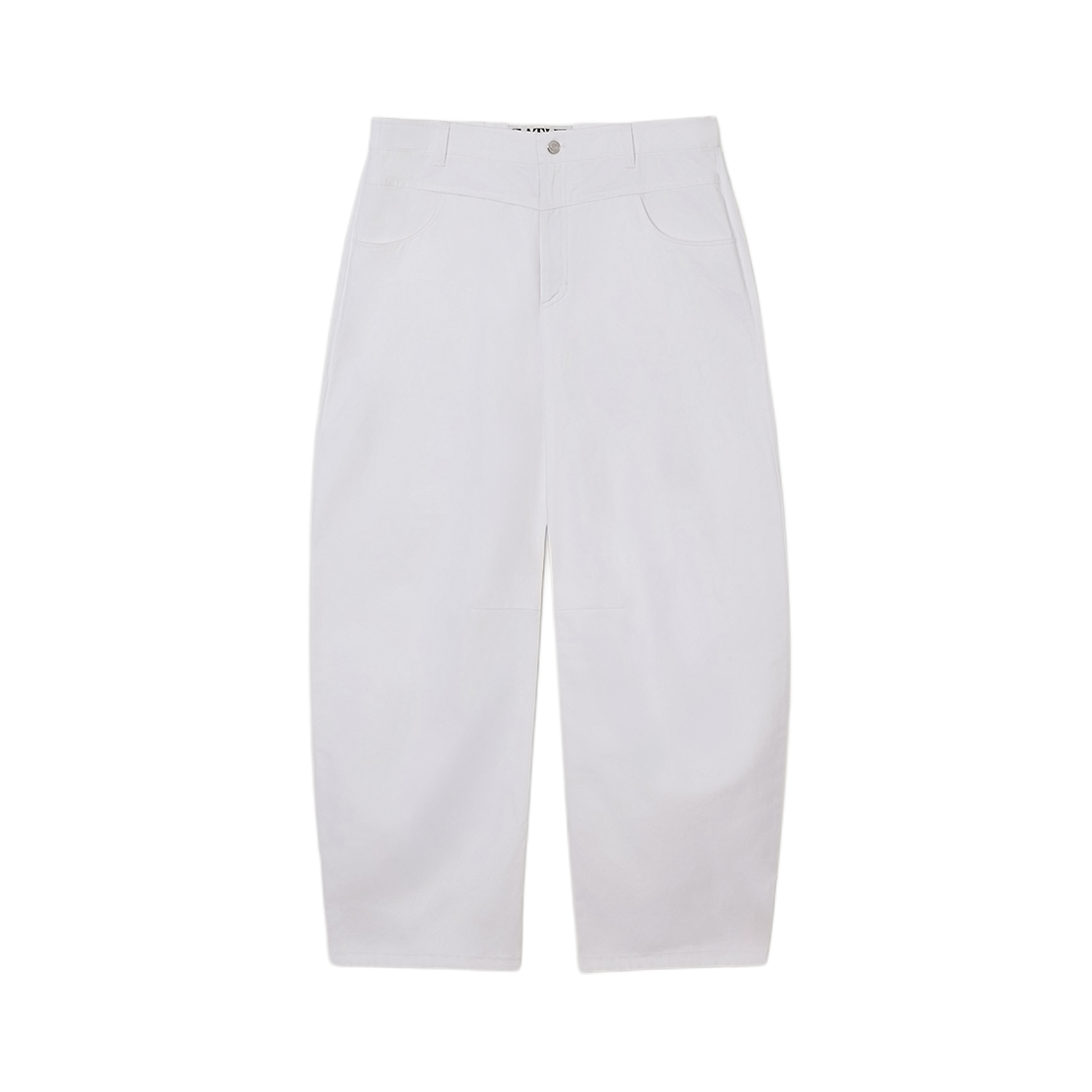 SA261MPT01WHT0 SATUR Cotton Curved Pants White