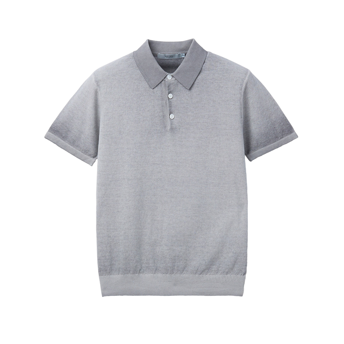 시리즈 콜드다잉 폴로 스웨터 라이트 그레이(SERIES Cold Dyed Polo Sweater Light Gray) - 1