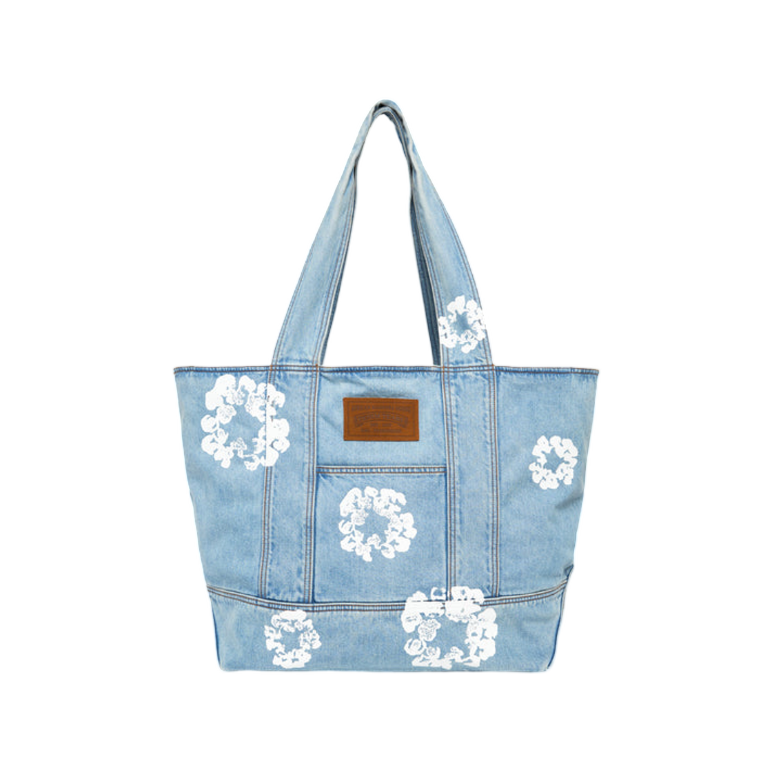 데님 티어스 코튼 리쓰 라이트 워시 데님 토트백(Denim Tears Cotton Wreath Light Wash Denim Tote Bag)