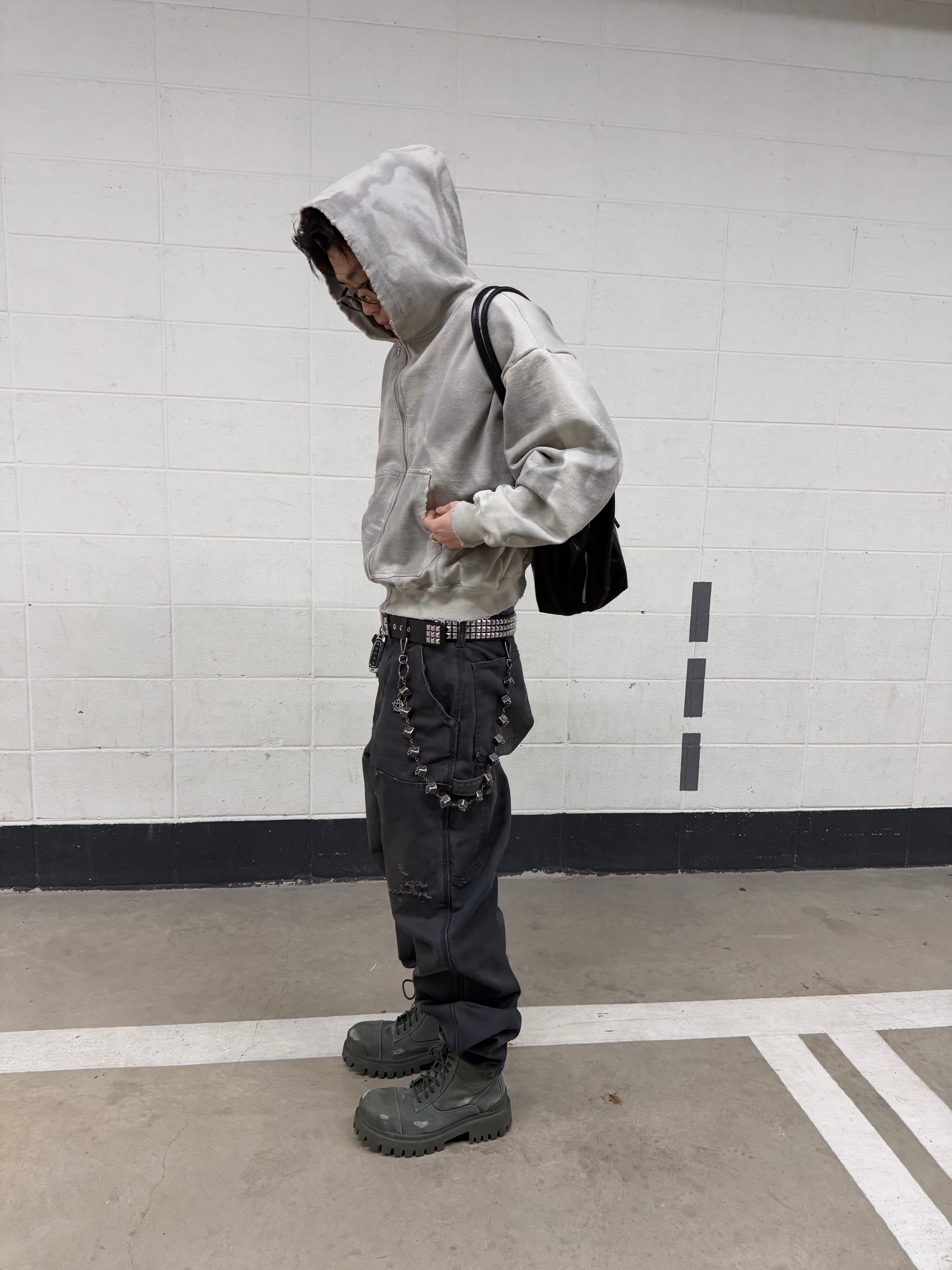 qualisartifexpereo VTG Double Knee Work Pants Graphite 착용 스타일 - 2