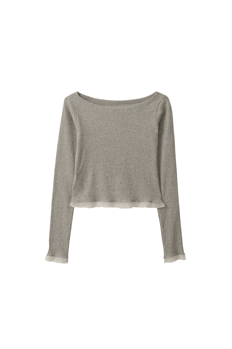 뮈르뮈르 밀러 보트 레이스 긴팔 티 그레이(Murmure Miller Boat Race Long Sleeve T-shrit Grey) - 1