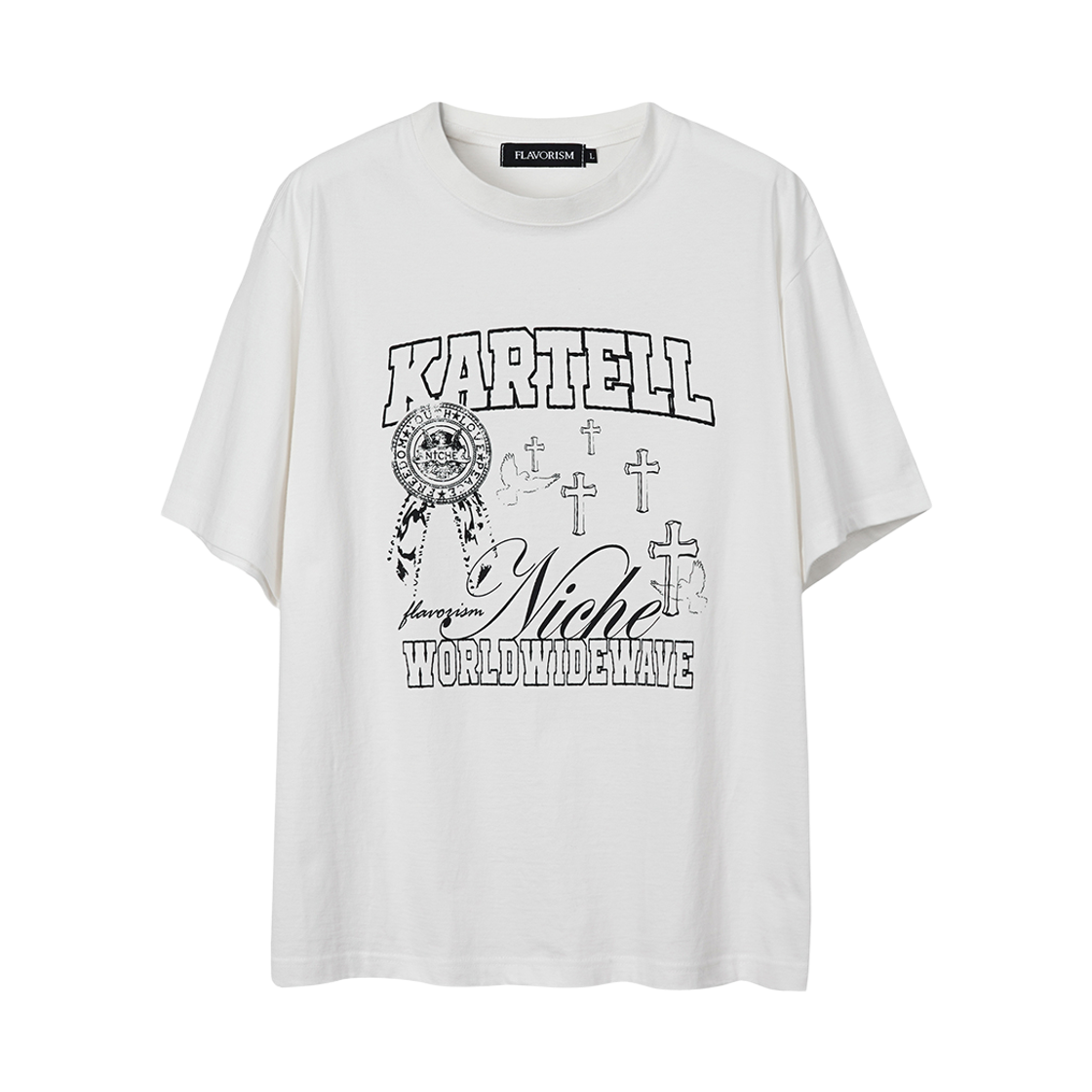 플레이버리즘 카르텔 티셔츠 화이트(Flavorism Kartell T-shirt White)
