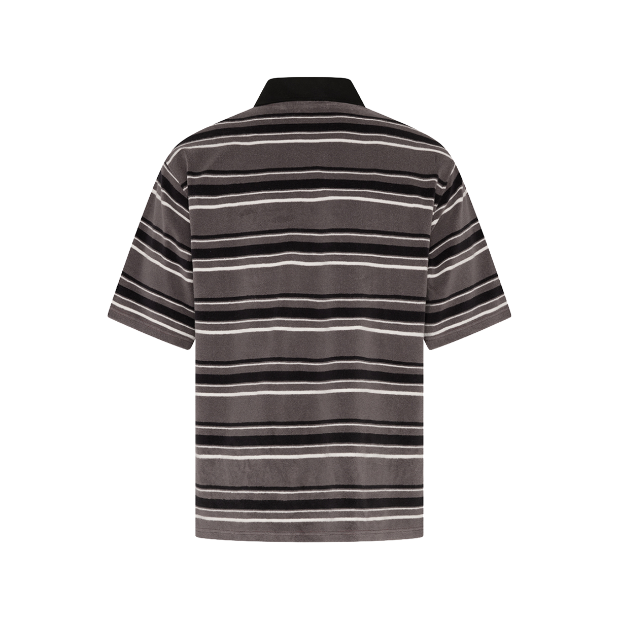 마틴 로즈 오버사이즈 숏슬리브 폴로 그레이 블랙 스트라이프 - 26SS(Martine Rose Oversized SS Polo Grey Black Stripe - 26SS) - 2