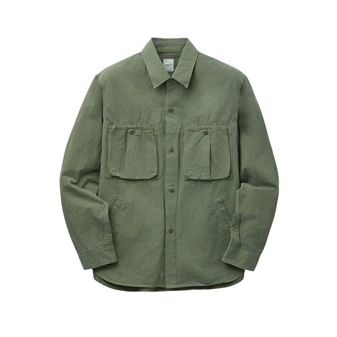 시리즈 사쥬 드 크레 씨오 헴프 하이 덴시티 워크 셔츠 자켓 카키(SERIES Sage De Cret Co/Hemp High Density Work Shirt Jacket Khaki)