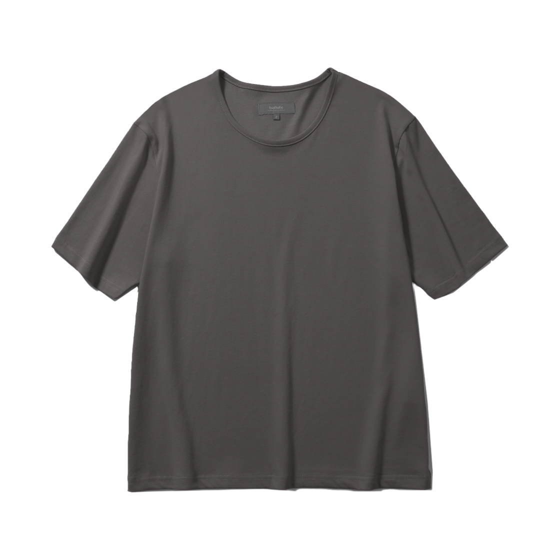 발루트 시그니처 유넥 하프 티셔츠 차콜