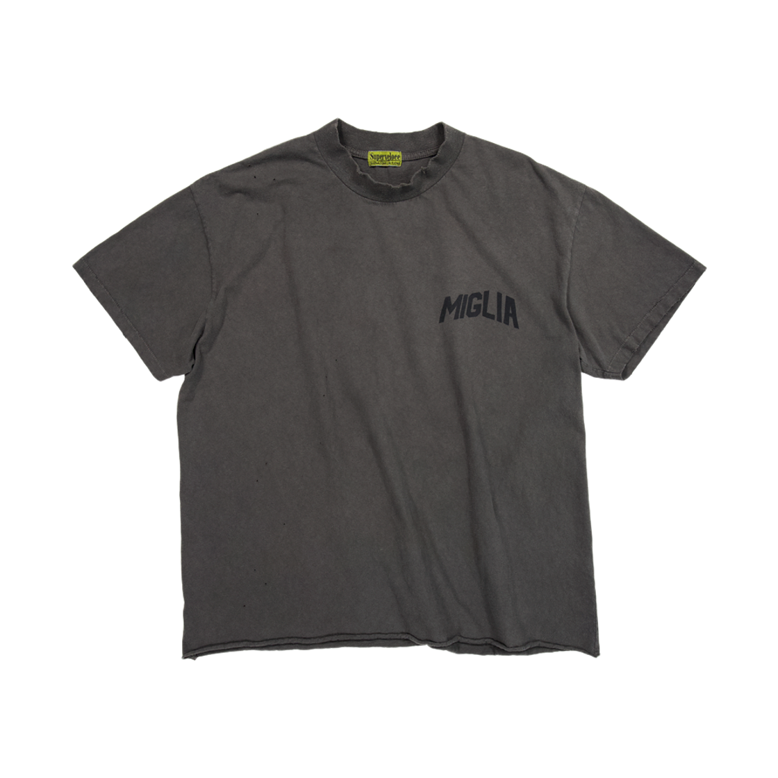 슈퍼벨로체 밀리아 시그니처 크롭 티셔츠 차콜(SUPERVELOCE Miglia Signature Crop T-shirt Charcoal)