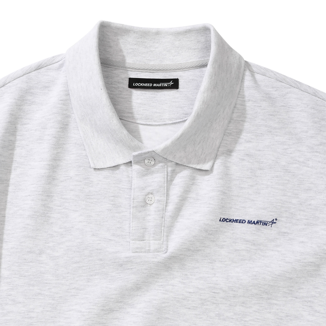 록히드마틴 오버핏 파이핑 카라 티셔츠 그레이(LOCKHEED MARTIN Over Fit Piping Collar Ts Grey) - 3
