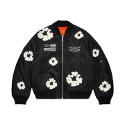 Denim Tears Cotton Wreath MA-1 Bomber Jacket Black