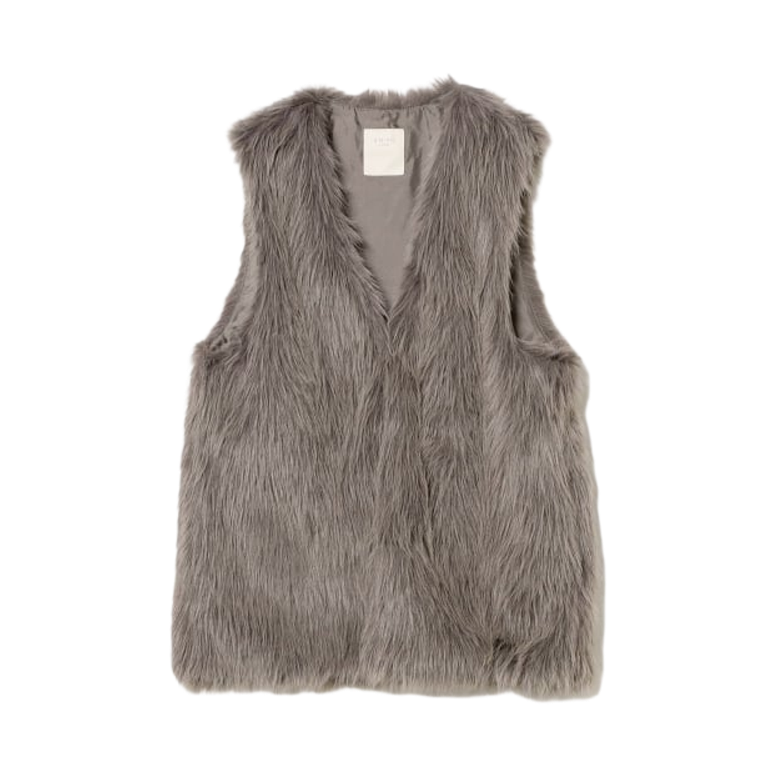 (W) 비밍 바이 빔즈 포우 퍼 베스트 그레이((W) B:Ming By Beams Faux Fur Vest Grey)