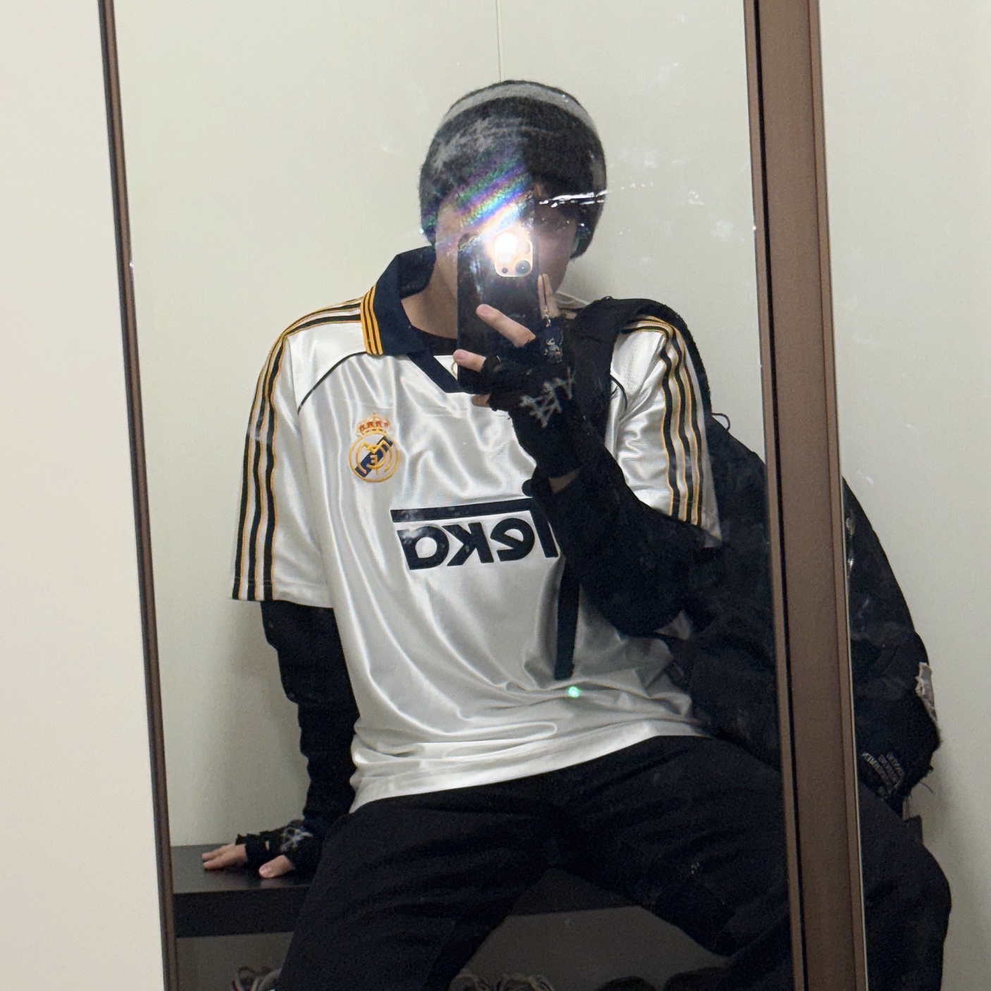 Adidas Real Madrid 99/00 Home Jersey White - KR Sizing (Non Marking Ver.) 착용 스타일 - 2