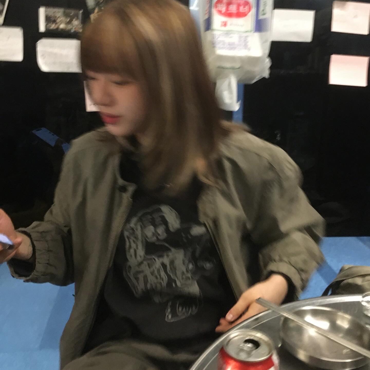 Polyteru Motorcycle Blouson Beige, Polyteru x HANK Long Sleeve Blue Dog Vintage Gray - 24SS 착용 스타일 - 2