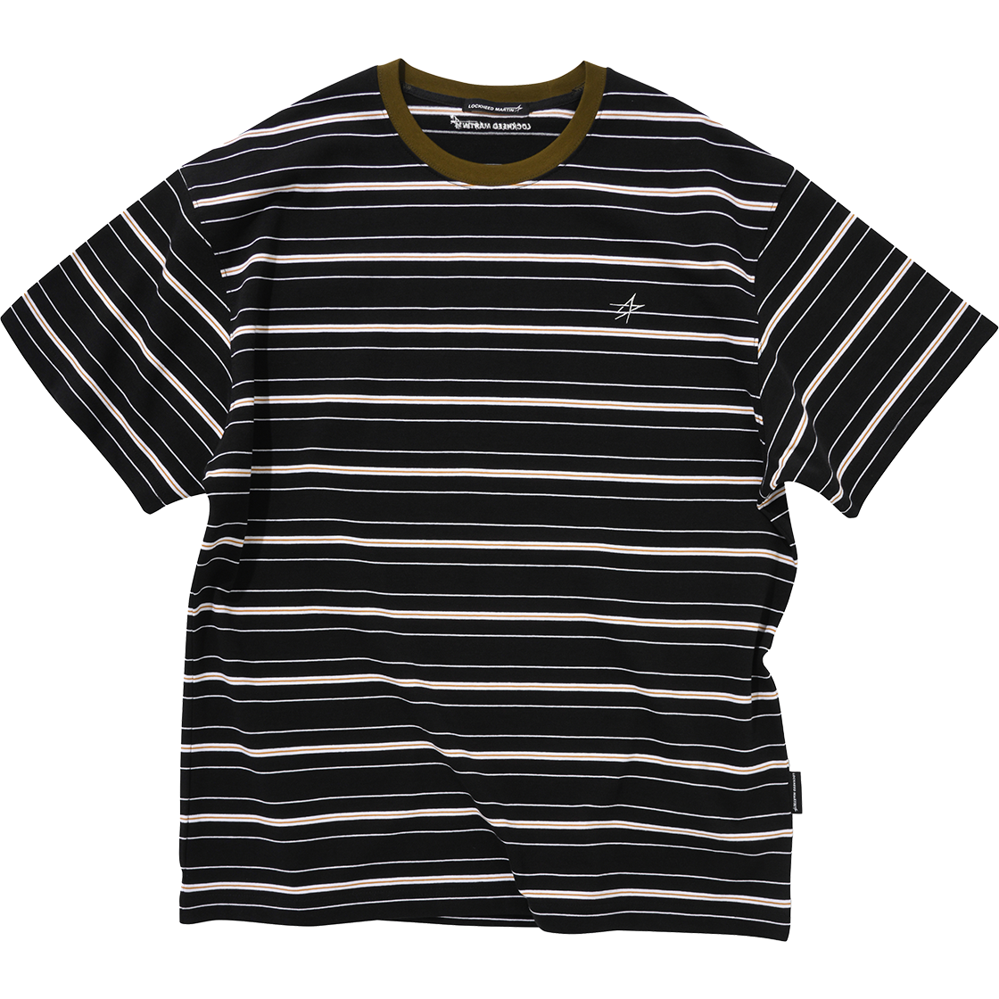록히드마틴 멀티 스트라이프 티셔츠 블랙
